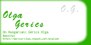 olga gerics business card